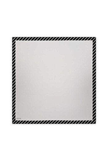 Bursa İpek Twill Silk Scarf - Gray LinE PattErn