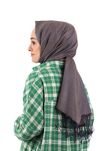 Bursa İpek Σάλι Navy Blue Mink Silk Look