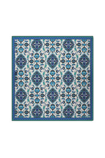 Bursa İpek Soft Scarf - Water Green Tile Pattern