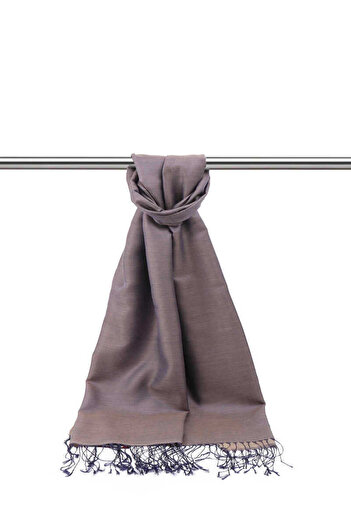 Bursa İpek Σάλι Navy Blue Mink Silk Look