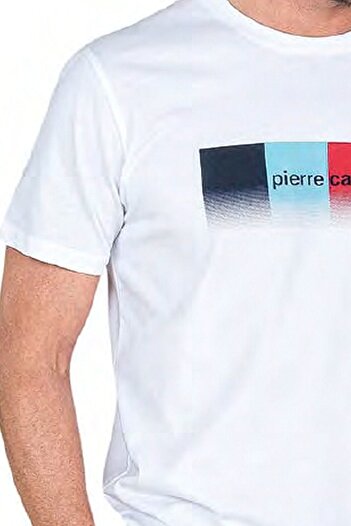 Pierre Cardin 6043 Ανδρικό κοντομάνικο σετ πιτζάμες από βαμβακερό χτενισμένο λευκό