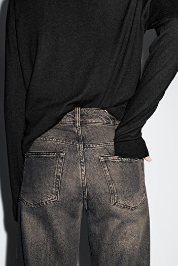 Massimo Dutti Orta bel İspanyol paça jean