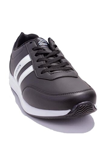 Kinetix Reeds Pu Black White Orthopedic Casual Men's Sports Shoes