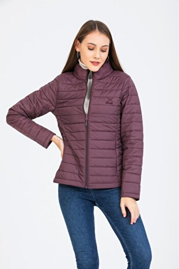 Kinetix SN659 Basıc Padded Coat Mürdüm Günlük Kadın Şişme Mont