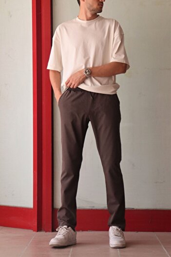 inpool Summer Elastic Waist Sulfide Men's Trousers