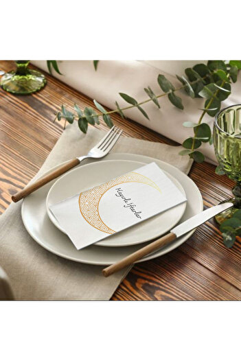 Matbaagraf Crescent Printed Benevolent Iftarlar - Set of 20 Ramadan Napkins