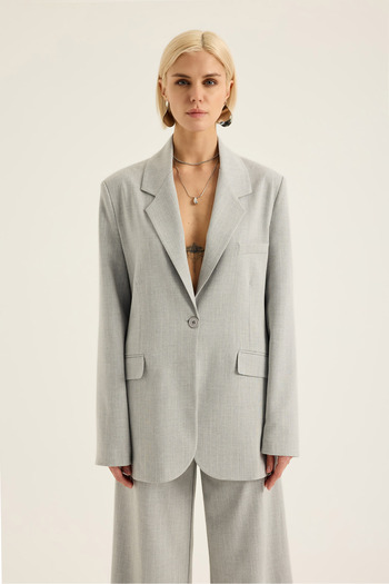SEVİLEN Stripe Detailed Blazer Jacket