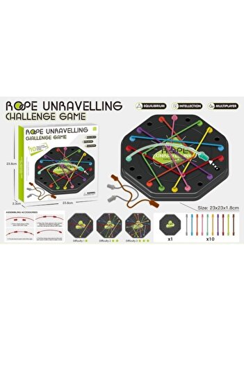 Toybox Rope Untangling Game Brain Teaser Puzzle Rope Puzzle Toy Social Board Games Twisting Rope Connecting
