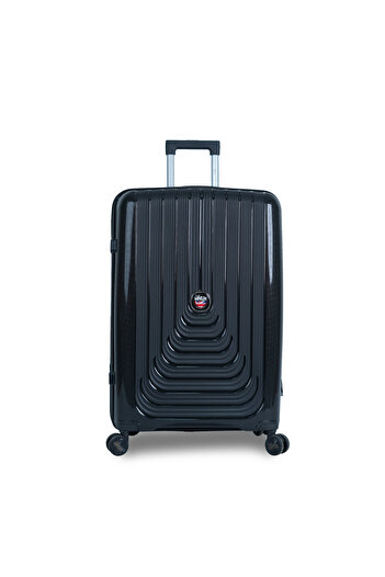 Mnuk Viajero Stra Ordinario Set of 3 Luggage| PP Hardside Trolley|20/24/28-Black