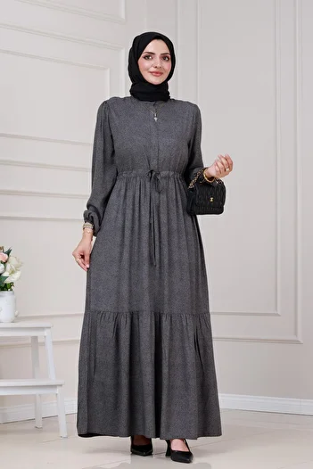 Sevitli Beli Tunnell Nur Dress-Grey
