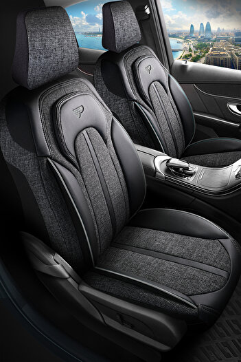 Panda Kılıf Panda Sevılla Series Linen Fabric Car Seat Cover - Full Set