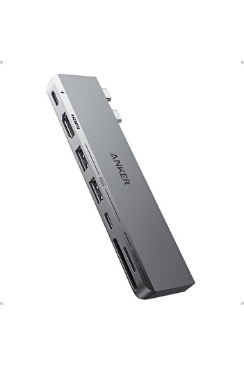 Anker موزع USB-C لأجهزة MacBook، موزع USB-C 547 (7 في 2)، متوافق مع منفذ Thunderbolt 4 USB C