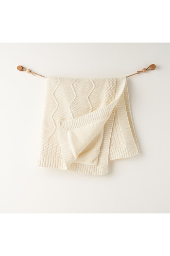 andywawa Baby Knitted Blanket Knitted Blanket 85X100