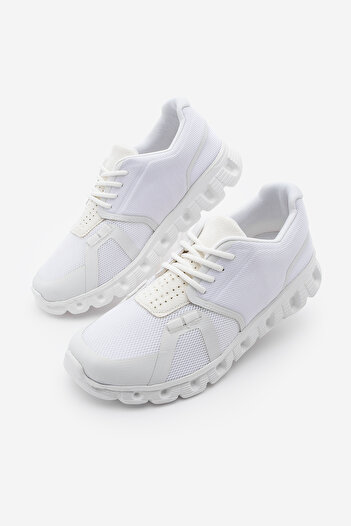 Marjin Women's Sneaker Eva Sole Knitted Knitwear Running and Walking Sports Shoes Renvis White
