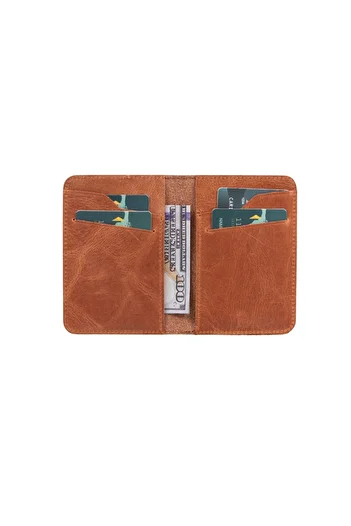PLM Enrico Slim Leather Card Holder TN2 Antique Tan