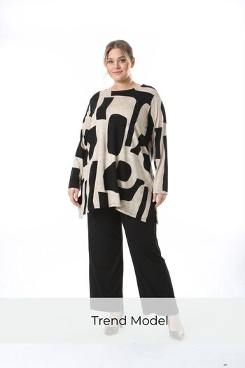 THE CABIN Women's Plus Size Modern Patterned Bottom Top Suit