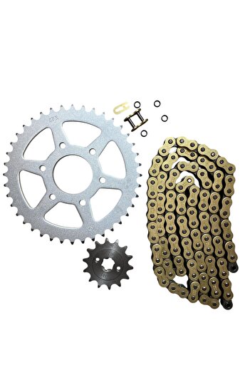 Genel Markalar O RİNGLİ ZİNCİR DİŞLİ SET [GOLD] [14T/40T] [520H x 108L] BAJAJ PULSAR NS 200 - SFR