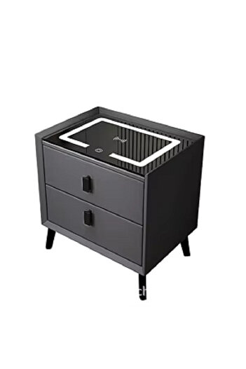 Unbranded/Generic Smart bedside table with LED lighting, wireless and USB charging, Bluetooth speaker, 3 drawers