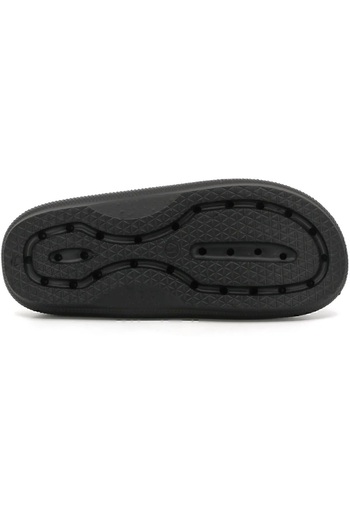 awix Akınal Bella Unisex Double Buckle Summer Stylish Comfortable Plartform Slippers Black