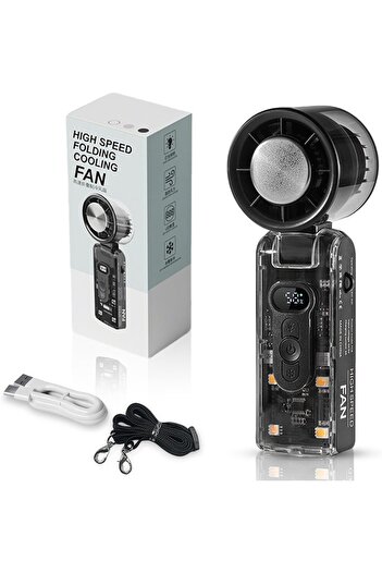Generic Turbo - Handheld Fan with Instant Cooling Plate & LED Light