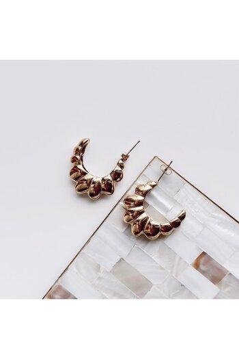 Vesce Atelier Goccioline Gold Steel Earrings
