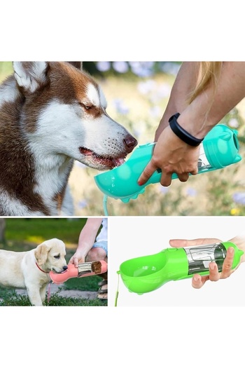 shopwave Portable Bowl, Food Covered, Poop Bag Cat, Dog Water Bottle-300Ml (5047)