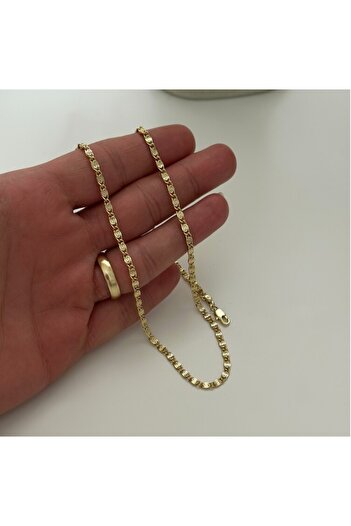 naaksesuar Xuping 14K renk kaplama desenli detay zincir