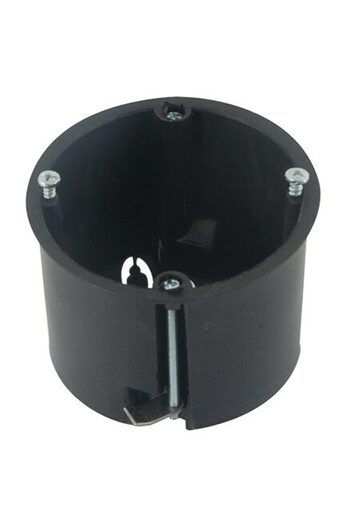 Mutlusan Round Simple Black Plasterboard Box IP20