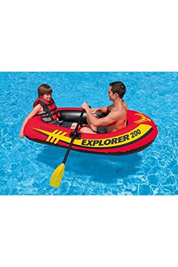 Intex Explorer 200 Inflatable Boat Set – 185x94x41cm with Oars & Pump