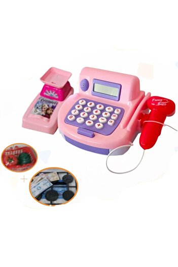 Toybox Toy Multi-Function Simulated Cash Register Toy Role Play Electric Toy With Light And Music, Pink