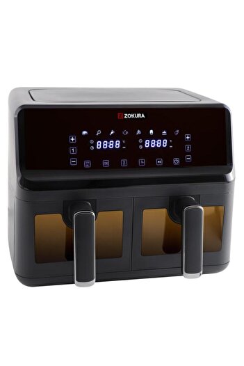 Zokura Double hot air fryer, 8 L, 1350+1350 W -