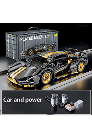 Choice5 Gift box packaging Car with RC motor Technical Racing Sport Car Model Building Blocks technic adults