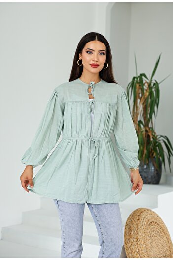 Vegove Front Gathered Long Tunic