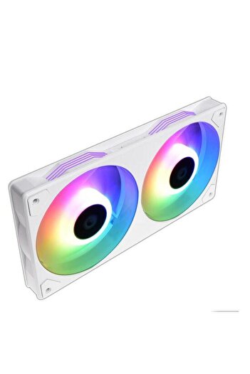 ID-COOLİNG Ventilator ICEFAN 240, 2x120mm, Iluminare ARGB (Alb)
