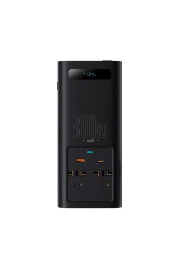 Baseus IGBT Inverter for Car, 12V - 220V, 300W, USB-A, USB-C, PD QC3.0 (Black)
