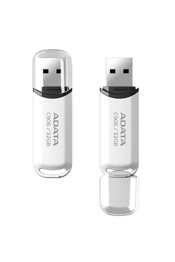 Adata AC906 32GB USB Stick, USB 2.0, Compact and Reliable, White