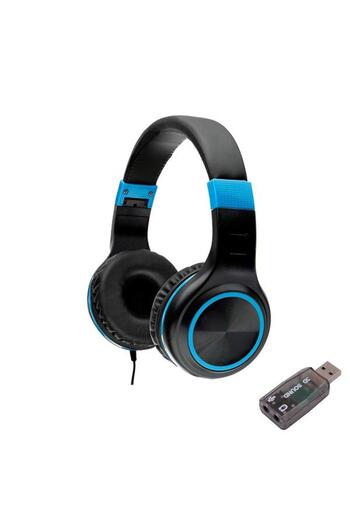 Spacer Gaming Headset SPHS-PEARL-BL-USB, Wired, Microphone (Black/Blue)