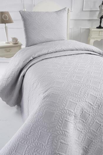 Çeyiz Diyarı Ultrasonic Quilted Elite Single Bedspread Gray