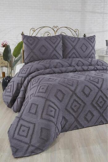 Çeyiz Diyarı Dowry Land Samira 3 Piece Double Pique Set Anthracite