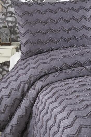 Çeyiz Diyarı Dowry Land Lumpa 2 Piece Single Pique Set Anthracite