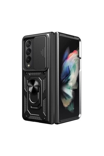 XTI Protective Case for Samsung Galaxy Z Fold 5, CamShield, with ring, Black