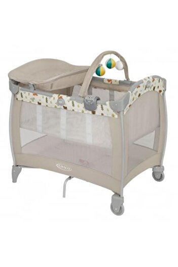 Graco Contour Electra Nature Trail Crib, 106 x 72.5 x 90.5 cm, maximum weight capacity 15 kg (Grey)