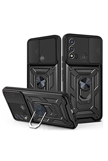 Bibilel Phone case for Motorola Moto E20/E30/E40, Techsuit CamShield Series, Black