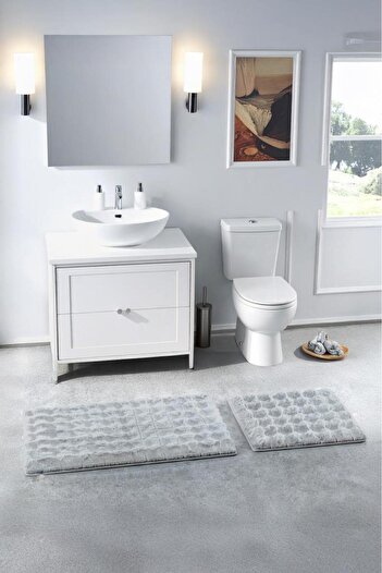 Çeyiz Diyarı Venice 2-Piece Toilet Set Gray