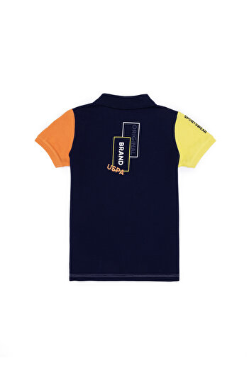 U.S. Polo Assn. Tricou Polo cu imprimeu text