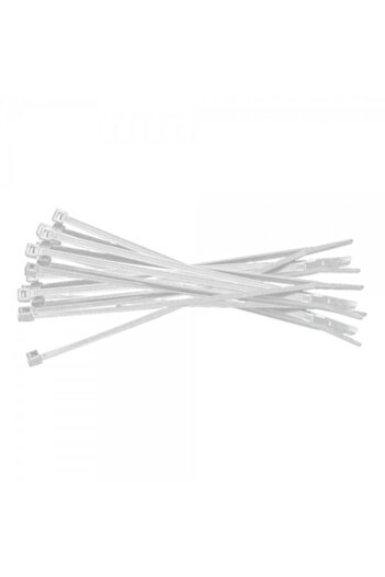 SOHO Set organizator cabluri cu 150 bucati de coliere albe tip soricei, 2.5 x 100 mm, Albe