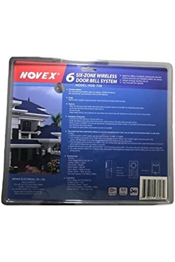 NOVEX 6-ZONE WIRELESS DOOR BELL SYSTEM - ORIGINAL