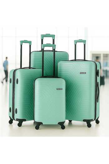 Falcon ABS 4 Piece Luggage Set 32 28 24 20 Inch Trolley Bag with 360 Spinner Wheels Hard Shell