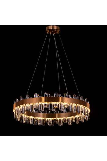 LUXXO Candelabru echipat cu LED, 75W, tricolor, decoruri din cristale, diametru 80cm, Sofia M