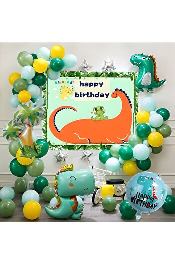 COOYA Dinosaur Theme Birthday Party Supplies, Dinosaur Balloons, Dinosaur Party Decorations for Kids